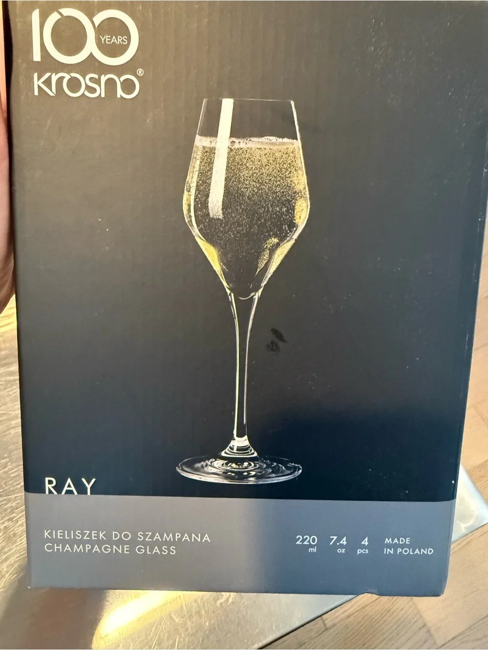 Ray Champagne Glasses - Clear (Set of 4)